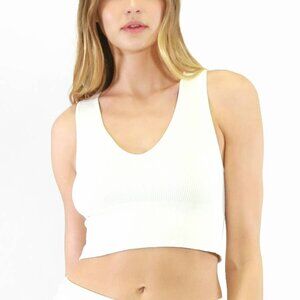 𝅺NWT White Nikibiki Plunge Tank Top